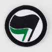 Pedaç brodat acció antifeixista bandera negra i verda ecologista