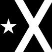 Bandera negra amb estel blanc estelada mida normal