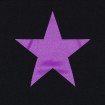 Camiseta de tirantes estrella lila sobre negro de chica