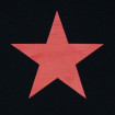 Camiseta de tirantes estrella roja sobre negro unisex