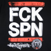 Camiseta negra Santa Guerrilla FCK SPN