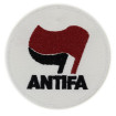 Pedaç brodat Antifa banderes roja i negra ø73mm