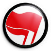 Xapa banderes acció antifeixista vermelles ø 25mm