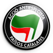 Xapa Acció Antiespecista Països Catalans banderes verda roja