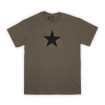 Black star over green t-shirt